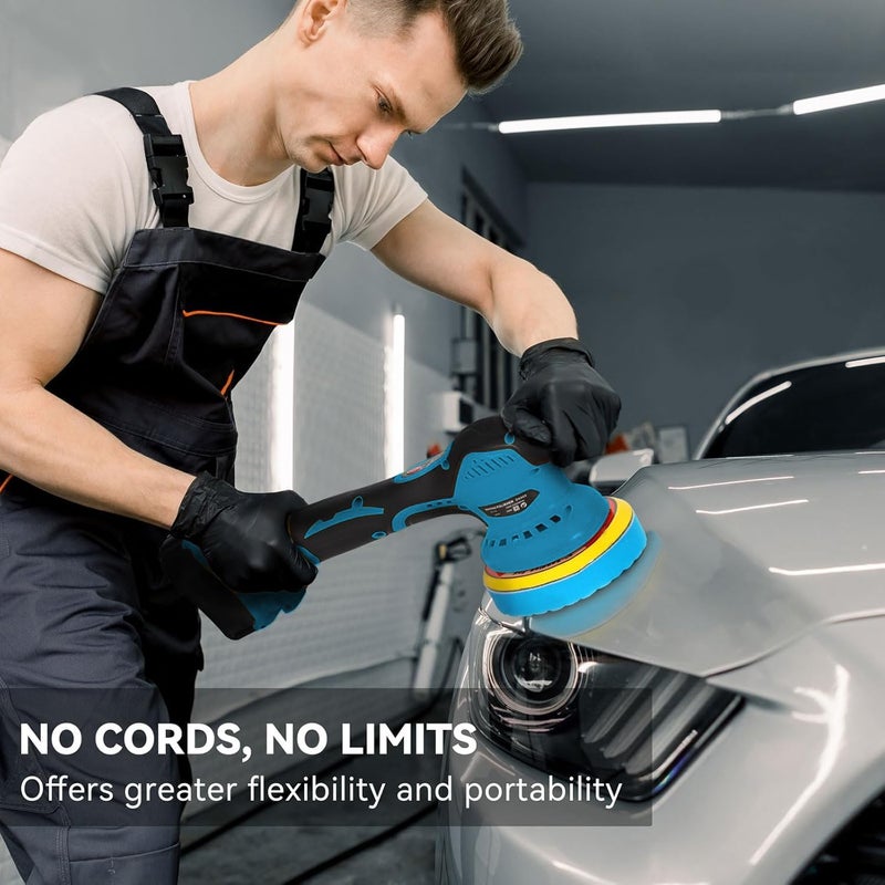 Alrigon Buffer Polisher Compatible with Makita 18v Battery, Cordless 6 Inch Orbital Buffer, Brushless Motor Car Buffer for Boat, Car Polishing and Waxing (Tool Only, NO Battery ) - Image 3